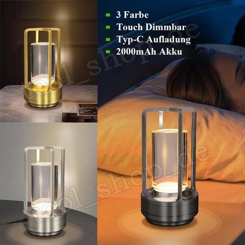 Akku led tischlampe kristall - tischlampe,