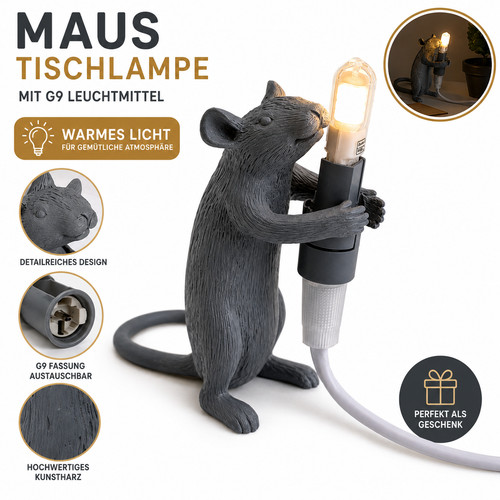 Maus led tischlampe deko - maus,