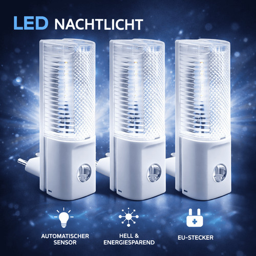Led nachtlicht 3er set - 3er,