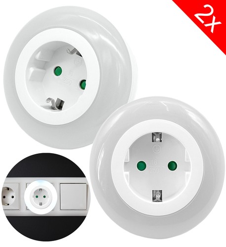 Led steckdosenleuchte - 2x,